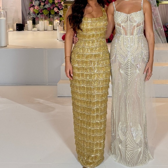 Rachel Gilbert SADIE GOWN in gold - Picture 9 of 14